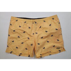 Vtg 90s Polo Sport Ralph Lauren Mens XL Spell Out Frog Lined Shorts Swim Trunks